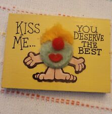 Vintage 1978 Wallace Berrie Kiss Me Sign picture