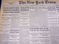 1931 JULY 9 NEW YORK TIMES - AVIATORS ON HOP TO TOKYO FROM SEATTLE - NT 2235 picture