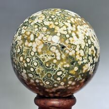 258g Rare Natural Ocean Jasper Sphere Quartz Crystal Ball Reiki Stone picture