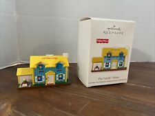 2011 Hallmark FISHER PRICE Play Family House Ornament Yellow Roof Door Bell Ring picture