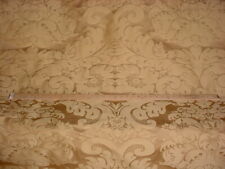 17Y BRUNSCHWIG & FILS GOLD SILK FLORAL DAMASK UPHOLSTERY FABRIC picture
