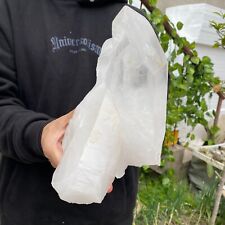 8.4lb Large Natural White Clear Quartz Crystal Cluster Raw Healing Specimen picture