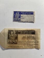 1950’s St. Christopher Be My Guide Clothing Label In Original Envelope picture