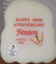 FENTON ART GLASS 100th ANNIVERSARY Limited  Burmese Handpainted  Sign Rock 2005 picture