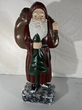 Vintage Wooden Santa Claus Figure  .. German Style picture