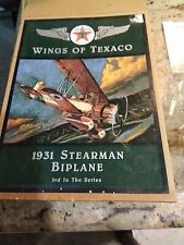 ERTL Wings Of Texaco 1931 STEARMAN Die Cast Bi-Plane 1995 Bank NEW NIB picture