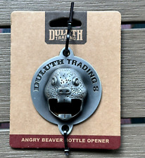 Duluth Trading Angry Beaver Metal Beer Bottle Opener Silver Tone 3