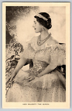 Her Majesty Queen Elizabeth England Tuck Portrait Sitting Vintage Postcard RPPC picture
