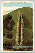 Postcard Weber Canyon Utah The Devil's Slide Landscape Limestone Formations 1928 picture