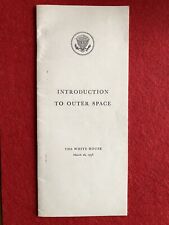 Rare Introduction to Outer Space Eisenhower White House Pamphlet 1958 Original picture