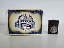 Vintage Zippo 60th Anniversary 1932-1992 with Tin Pewter Emblem Midnight picture