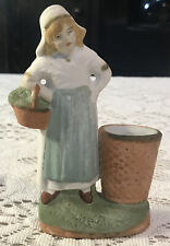 Vintage L.P.W Match Holder Bisque Figurine- Made In France picture