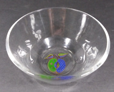 Vintage GEORGES BRIARD Clear Glass Enameled Small Bowl picture