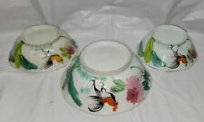 chinese porcelain Rooster Bowls - Set of 3  
