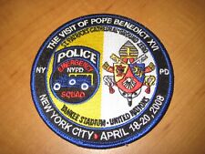 RARE 2008 NYPD EMERGENCY SQUAD THE VISIT OF POPE BENEDICT XVI  PATCH picture