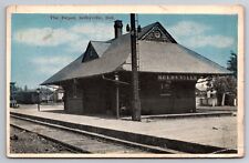 The Railroad Depot Selbyville Delaware DE 1920 Postcard picture