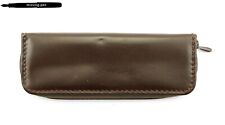 Kübler Genuine Zipper Leather Case / Etui Dark Brown for 2 Pens / Germany (2) picture
