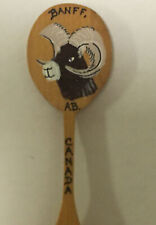 Banff AB Canada Wooden Spoon Vintage Souvenir Spoon Collectible picture