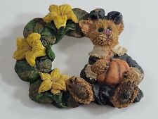 Vintage Christmas BOYDS  Bear Brooch Pin Ceramic Wreath Pumpkin Fall Autumn CUTE picture