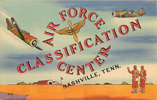 Linen WWII Postcard Large Letter  Airforce Classification Center Nashville TN picture