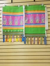 NICE GREEN RIBBONWORK DESIGN NATIVE AMERICAN INDIAN 8 BAND BROADCLOTH APRON SET picture