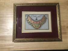 Meenakari Embossed 3D Art Framed Ethnic Indian Necklace Art Hand Made picture