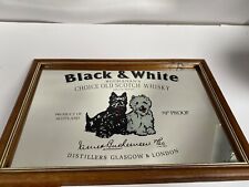 BLACK & WHITE Mirror Buchanans Scotch Whisky Advertising Scottie Dogs Vintage picture