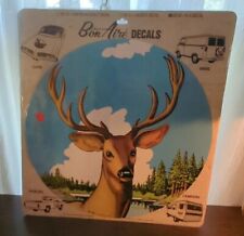 Vintage BON AIRE Giant Animal Transfer Decal Buck Deer NOS Camper RV 1983 21