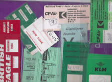 1950s-80s mixed foreign airlines  boarding cards/stubs  lot of  16 picture