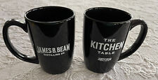 Jim Beam Coffee Mugs The Kitchen Table James B. Beam Distilling Black Set of 2 picture