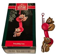 1992 Hallmark Keepsake Friendship Line Chipmunks on Phone Christmas Ornament picture