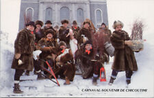 Carnaval Souvenir de Chicoutimi Quebec QC Men Goats Winter Parkas Postcard G15 picture