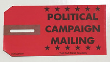 1977 United States Postal Service USPS Political Campaign Mailing Red Tag 57 picture