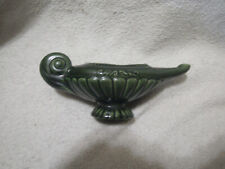 Vintage Aladdin's Genie Lamp Ceramic Planter ~ Green Glaze picture