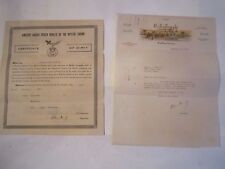 (2) 1920'S HELLA TEMPLE AND ARABIC SHRINE DOCUMENTS - SEE PICS - TUB OFCC picture