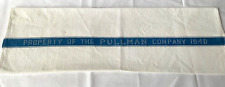 Antique PROPERTY OF THE PULLMAN COMPANY Hand Tea Towel Original Railroad 16x21 picture