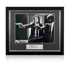 John Travolta Signed Pulp Fiction Film Poster: Divine Intervention. Deluxe Frame picture