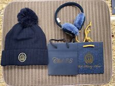 CLUB 33 Disneyland Candlelight  Logo Ear Muffs and Logo Winter Hat Set Rare picture