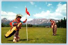 Postcard Tommy Old Chief Blackfoot Chief East Glacier Park Hotel c1940s Vintage picture