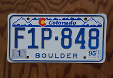 1995 BOULDER County COLORADO License Plate picture