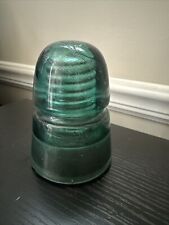 Vintage GLASS INSULATOR H.C. Co. Green Glass 3 1/4 X 4 1/4” picture