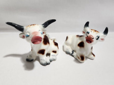 VINTAGE TEXAS LONGHORN COW Salt and Pepper Shakers from Japan - GREAT CONDITION picture
