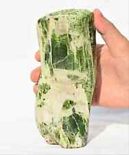 Natural Green Colour Polished Self Standing Tremolite Tumbled Stone 995 Gram picture