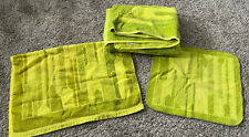 Vtg Style House Set of 3 Green Bath,  Hand Towel, and Washcloth USA Retro Groovy picture