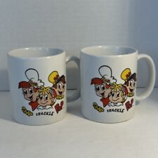 2001 Kellogg’s Snap, Crackle & Pop Rice Krispies Coffee Mugs Set Of 2 picture