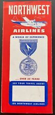 Northwest Airlines system timetable March 1, 1951 schedules 3/1/51 picture