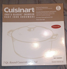 NEW CUISINART CI670-30 Chef's Classic Enameled Cast Iron 7-QT Round Crimson Red picture