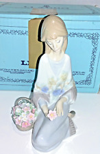 Lladro Figurine Cancion De Primavera Flower Song retired vintage 1988 No 7.607 picture