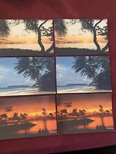 Rare Vintage Marshall Islands Postcards Lot Of 6 Coconut Palms Sunset Kwadac picture