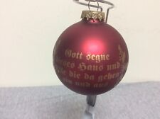 Vintage Bronner’s Austria Deep Red Glass Christmas Ornament picture